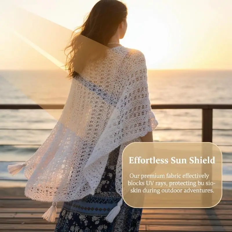 Stylish Women’s Mesh Lace Summer Cover-Up Elegant Tassel Beach Sun Protection ShawlHotsale
Stylish Women’s Mesh Lace Summer Cover-Up Elegant Tassel Beach Sun Protection ShawlHotsale