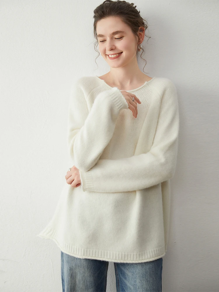 Осень-зима, толстый свернутый свитер, женский трикотаж из 100% кашемира, пуловер с круглым вырезом, повседневная одежда для ленивых, классическая цветовая схема
Осень-зима, толстый свернутый свитер, женский трикотаж из 100% кашемира, пуловер с круглым вырезом, повседневная одежда для ленивых, классическая цветовая схема
