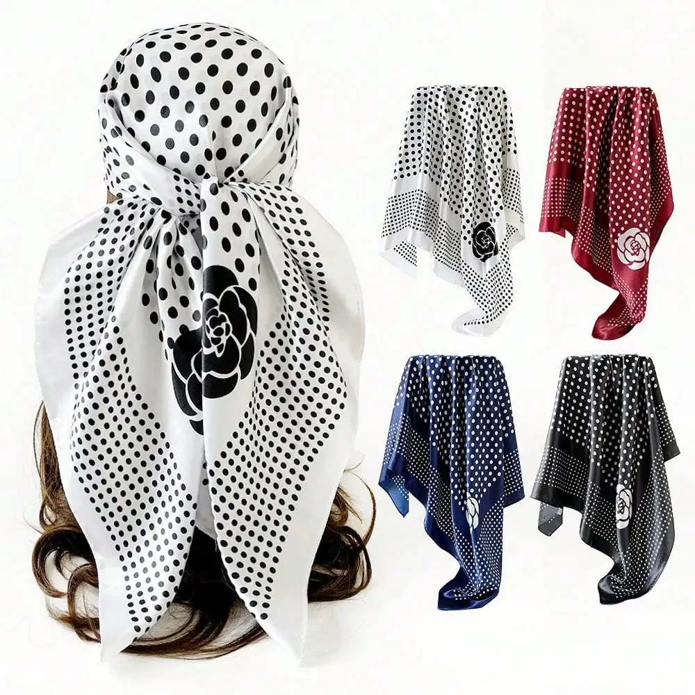 Polka dot silk scarf 90cm women\ new bag headscarf imitation silk satin satin square scarf, printed square scarf, silk scarf, smooth fabric, headscarf, binding bag, decorative silk scarf and scarf suitable for daily use
Polka dot silk scarf 90cm women\ new bag headscarf imitation silk satin satin square scarf, printed square scarf, silk scarf, smooth fabric, headscarf, binding bag, decorative silk scarf and scarf suitable for daily use
