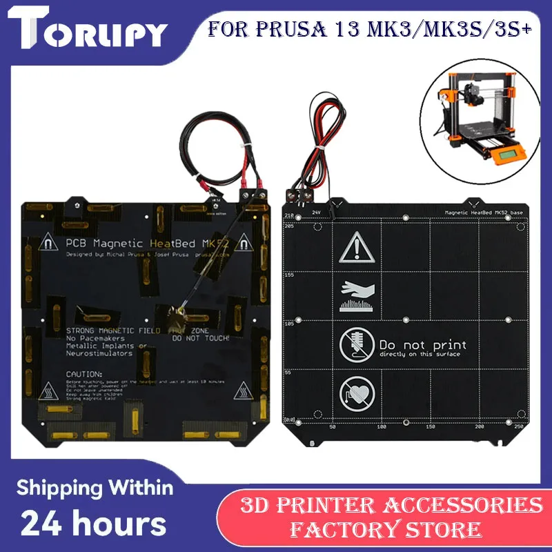 PCB 24V PRUSA i3 MK52 MK3S Hot Bed Plate With Magnet Version 24V 220W Hot Bed Sheet Soft Magnet Build Plate For 3D Printer Parts
PCB 24V PRUSA i3 MK52 MK3S Hot Bed Plate With Magnet Version 24V 220W Hot Bed Sheet Soft Magnet Build Plate For 3D Printer Parts