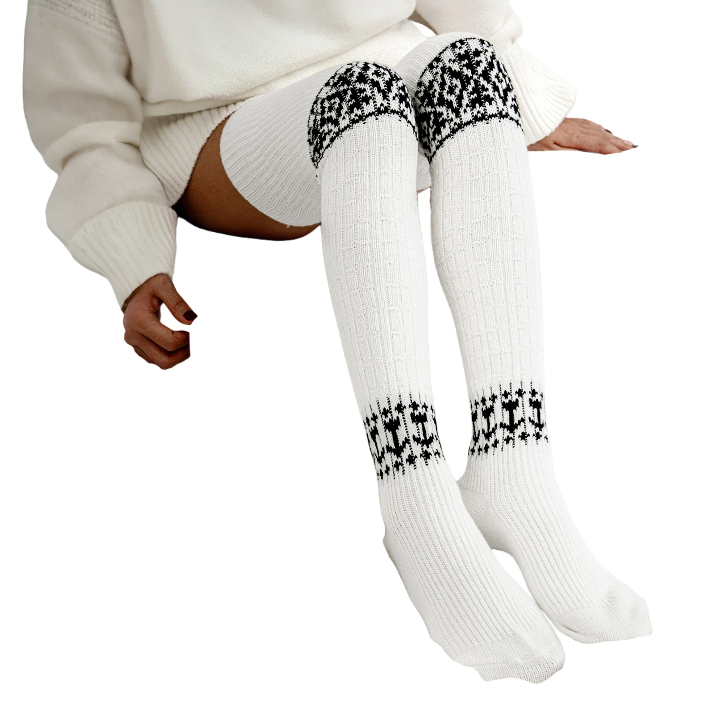 Nordic Style Thigh High Boot Socks Women's Winter Patternned Over-the-knee Socks Cosy Knit Leg Warmer Norwegian Long Socks
Nordic Style Thigh High Boot Socks Women's Winter Patternned Over-the-knee Socks Cosy Knit Leg Warmer Norwegian Long Socks