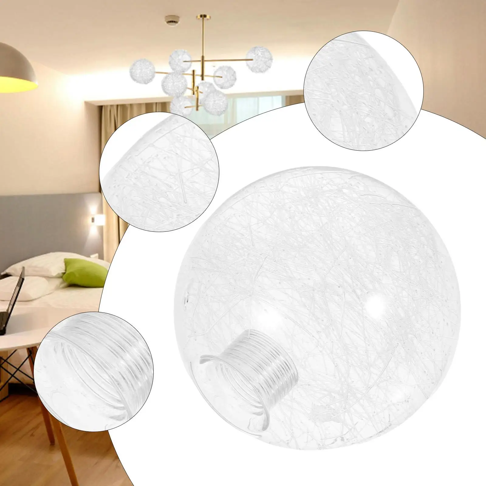 Glass Ball Lampshade Pendant Light Cover Minimalist Home Decoration Decorative G9 Base Replacement for Table Lamp Chandelier
Glass Ball Lampshade Pendant Light Cover Minimalist Home Decoration Decorative G9 Base Replacement for Table Lamp Chandelier