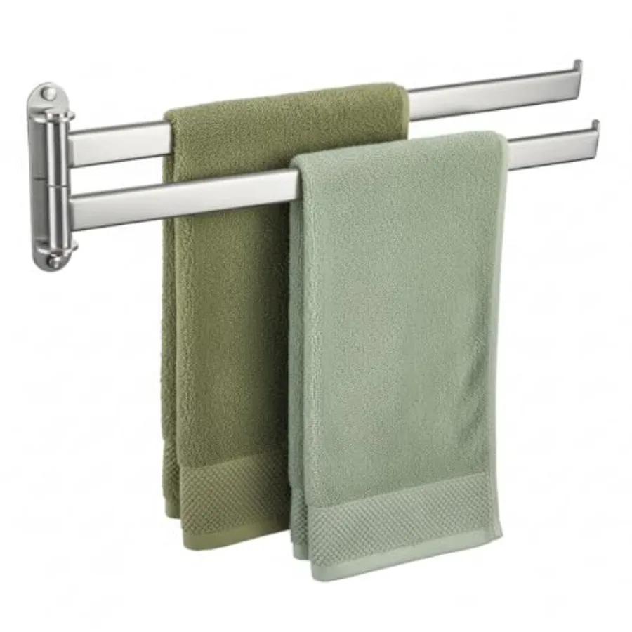19.5-Inch Bathroom Towel Rack Swivel Towel Rack 2-Arm Swing Out Double Towel Bar Wall Mounted SUS304 Stainless Steel Brushed Fi
19.5-Inch Bathroom Towel Rack Swivel Towel Rack 2-Arm Swing Out Double Towel Bar Wall Mounted SUS304 Stainless Steel Brushed Fi