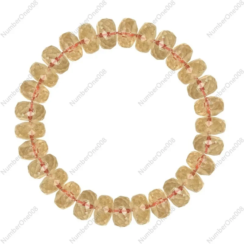 Natural Light Citrine Bracelet, Faceted Beads Crystal Jewelry for Women
Natural Light Citrine Bracelet, Faceted Beads Crystal Jewelry for Women