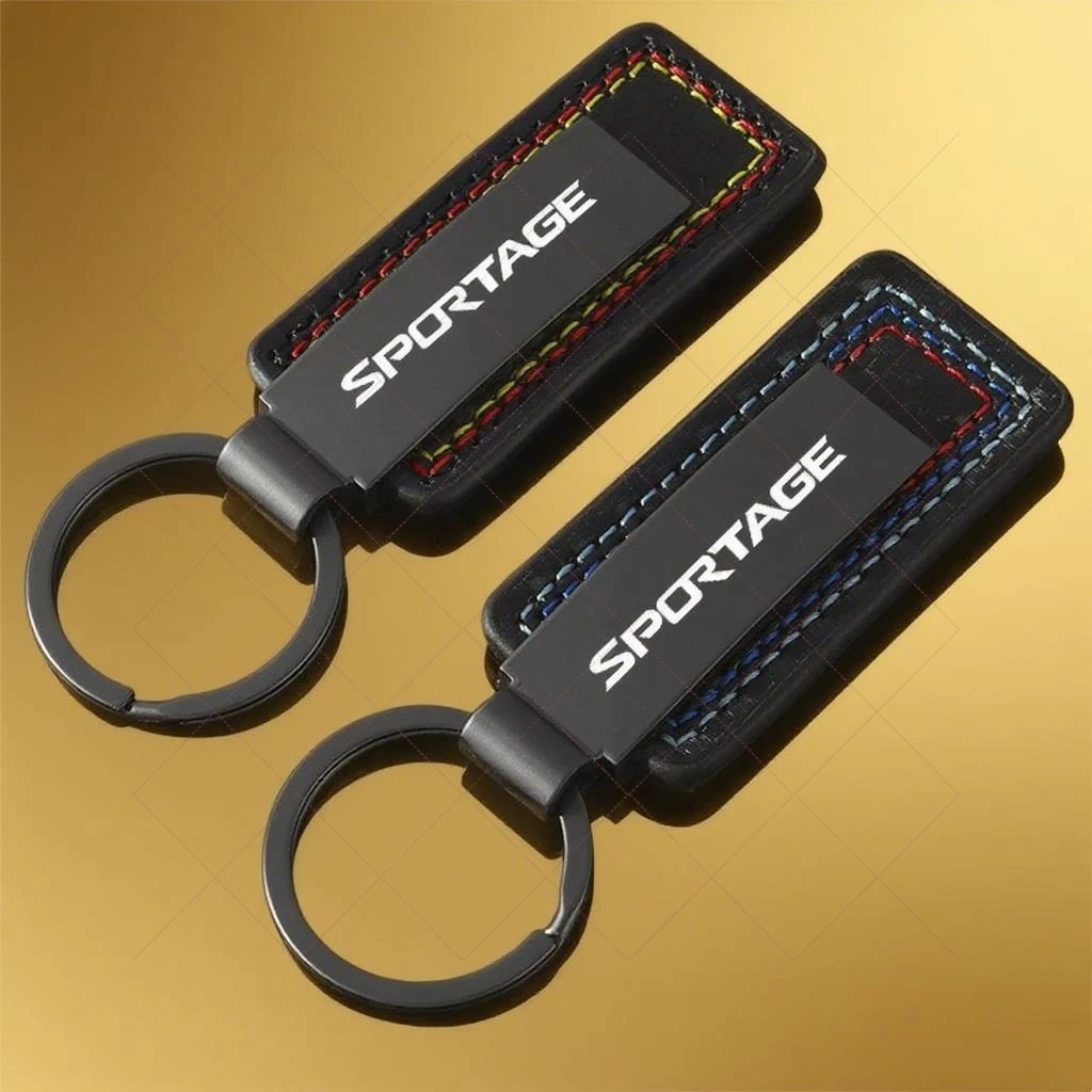 SPORTAGE Leather Keychain Set w/Metal Plate & Key Ring - Color Stitched Car Accessories Gift For Kia Models (Universal Fit)
SPORTAGE Leather Keychain Set w/Metal Plate & Key Ring - Color Stitched Car Accessories Gift For Kia Models (Universal Fit)