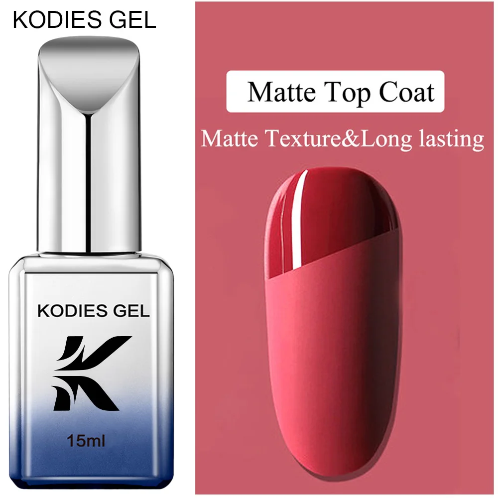 KODIES GEL Super Matte Top Coat UV Gel Nail Polish Matt Gel Finish No Wipe Soak Off Manicure Hybrid Varnish Sealer for Nail Art
KODIES GEL Super Matte Top Coat UV Gel Nail Polish Matt Gel Finish No Wipe Soak Off Manicure Hybrid Varnish Sealer for Nail Art