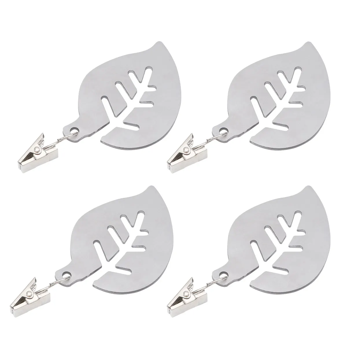 4pcs Stainless Steel Tablecloth Clips Leaf Shape Holders for Picnic Camping Weddings Parties Buffets Dinners Home Restaurants
4pcs Stainless Steel Tablecloth Clips Leaf Shape Holders for Picnic Camping Weddings Parties Buffets Dinners Home Restaurants