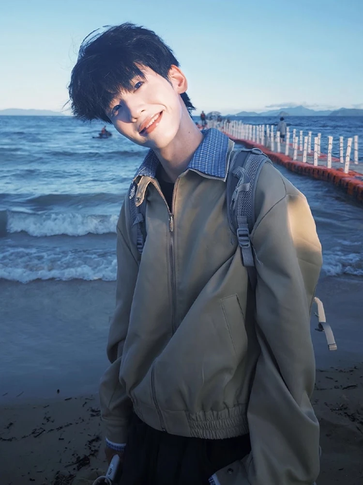 American Sle Tartan Interior Baseball Jaet Men's Casual All-Match Trendy Workwear Coat Stand Fit Cotton Long Sve Zi...
American Sle Tartan Interior Baseball Jaet Men's Casual All-Match Trendy Workwear Coat Stand Fit Cotton Long Sve Zi...