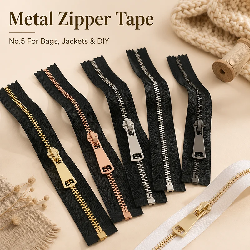 2/5/10Pcs 15-80cm 5# Metal Zippers Open Close End Auto Lock Closure for Down Coat Bag Jacket Repair Sewing Accessories Parts Set
2/5/10Pcs 15-80cm 5# Metal Zippers Open Close End Auto Lock Closure for Down Coat Bag Jacket Repair Sewing Accessories Parts Set