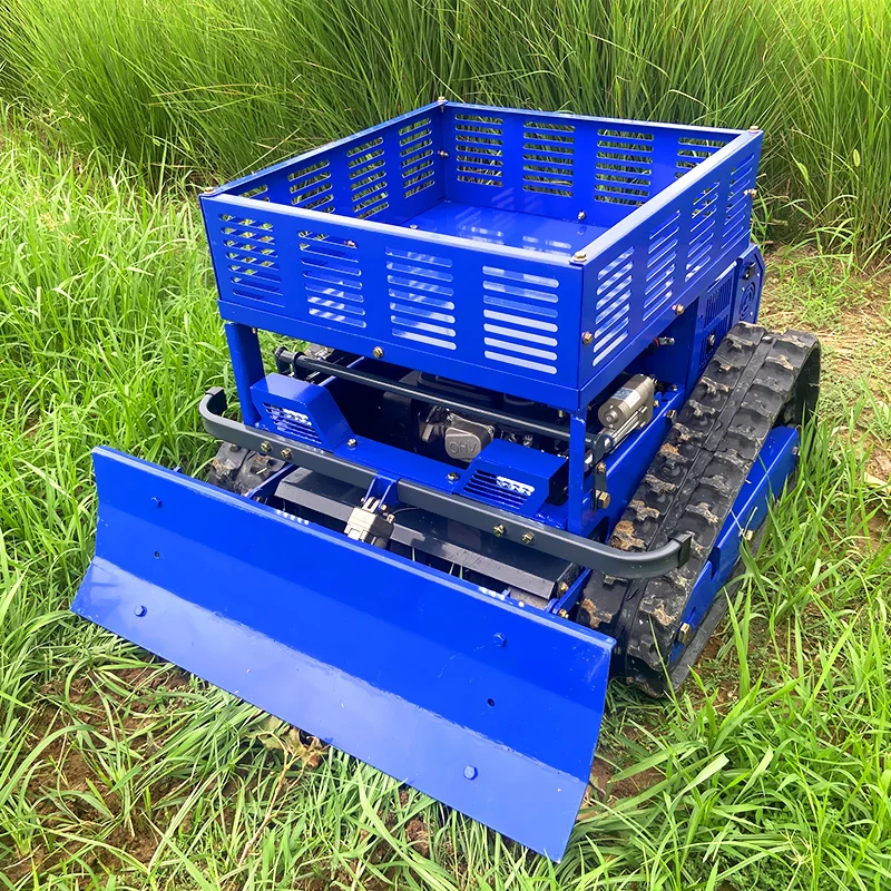 Customized Factory's latest 550mm tracked self-propelled automatic zero steering remote control lawn mower with storage rack
Customized Factory's latest 550mm tracked self-propelled automatic zero steering remote control lawn mower with storage rack