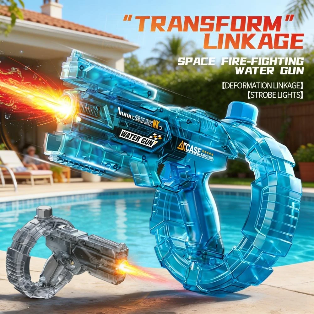 Powerful Electric Water Gun Toy Energy Ring Burst Transformation LED Light Large Capacity Full Auto Continuous Shooting Game Toy
Powerful Electric Water Gun Toy Energy Ring Burst Transformation LED Light Large Capacity Full Auto Continuous Shooting Game Toy