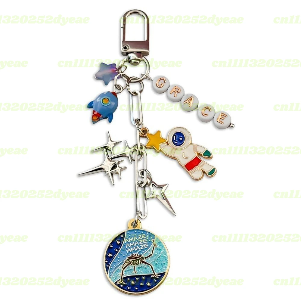 Project Hail Mary Keychain with Astronaut Rocket and Star Charms, Multicolor Enamel, Novelty Bag Accessory
Project Hail Mary Keychain with Astronaut Rocket and Star Charms, Multicolor Enamel, Novelty Bag Accessory