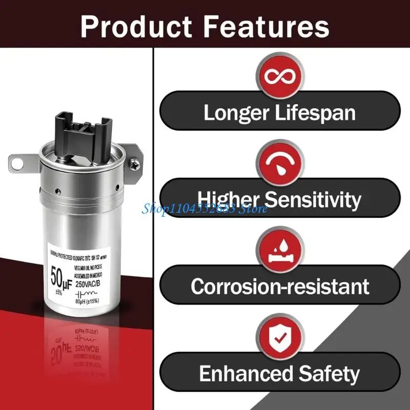 W11395618 Washer Dryer Capacitor 50µF 250V for W10866250 W11315694 W11162560
W11395618 Washer Dryer Capacitor 50µF 250V for W10866250 W11315694 W11162560
