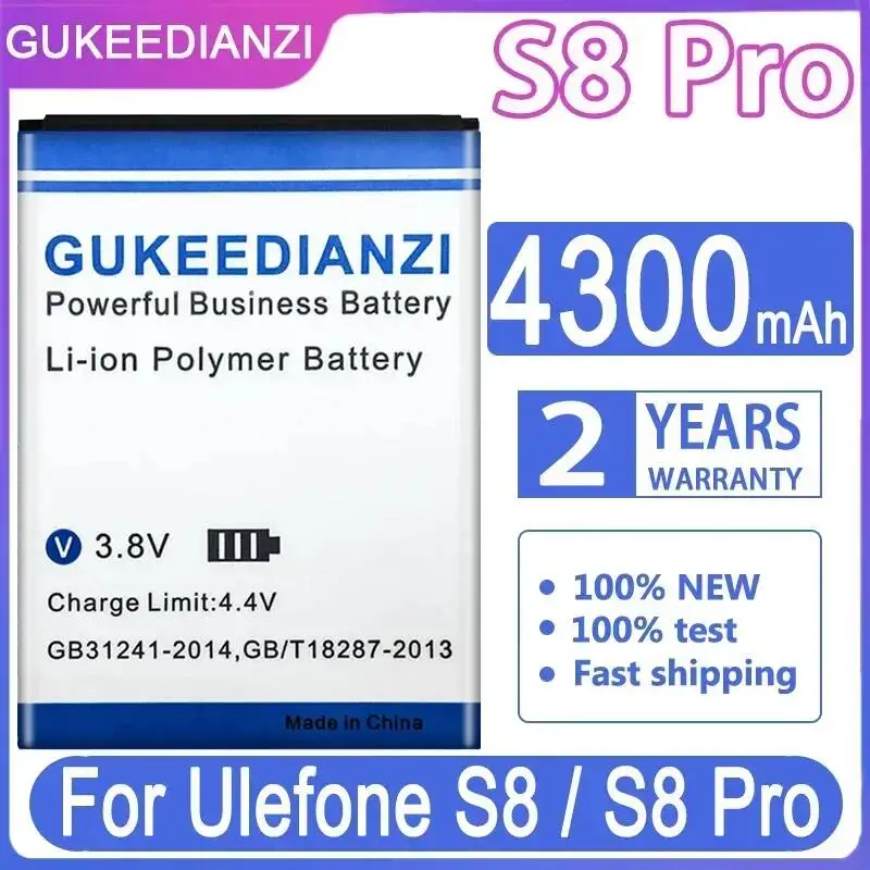 Long-Lasting For Ulefone S8 Pro Reliable Power Supply 4300mAh Mobile Phone Battery
Long-Lasting For Ulefone S8 Pro Reliable Power Supply 4300mAh Mobile Phone Battery
