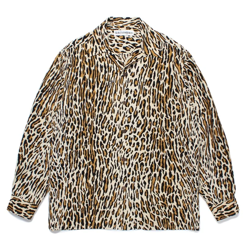 WACKO MARIA Autumn Winter Leopard Hawaii Long Sleeve Shirt Best Quality Fashion Lapel Mens Womens Cardigan Shirt
WACKO MARIA Autumn Winter Leopard Hawaii Long Sleeve Shirt Best Quality Fashion Lapel Mens Womens Cardigan Shirt