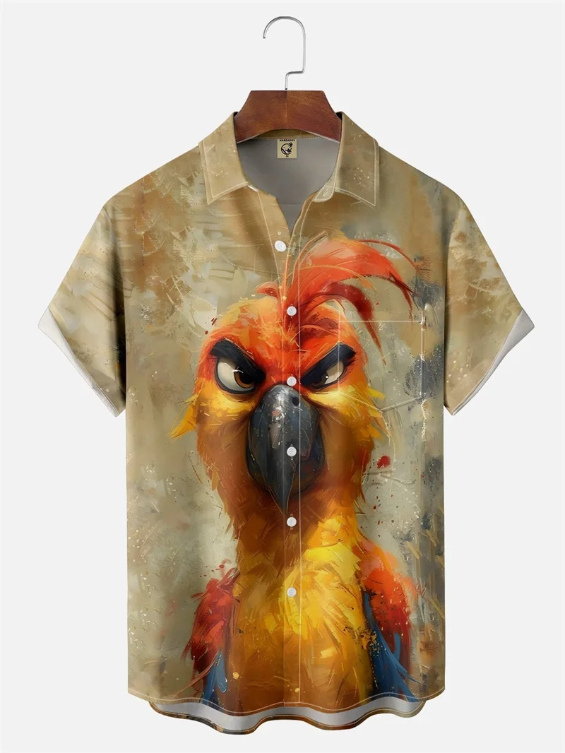 Abstract Cartoon Animal Rooster Pattern Hawaiian Shirt For Men 3D Print Short-sleeved Casual Beach Shirts Men's Aloha Shirt
Abstract Cartoon Animal Rooster Pattern Hawaiian Shirt For Men 3D Print Short-sleeved Casual Beach Shirts Men's Aloha Shirt