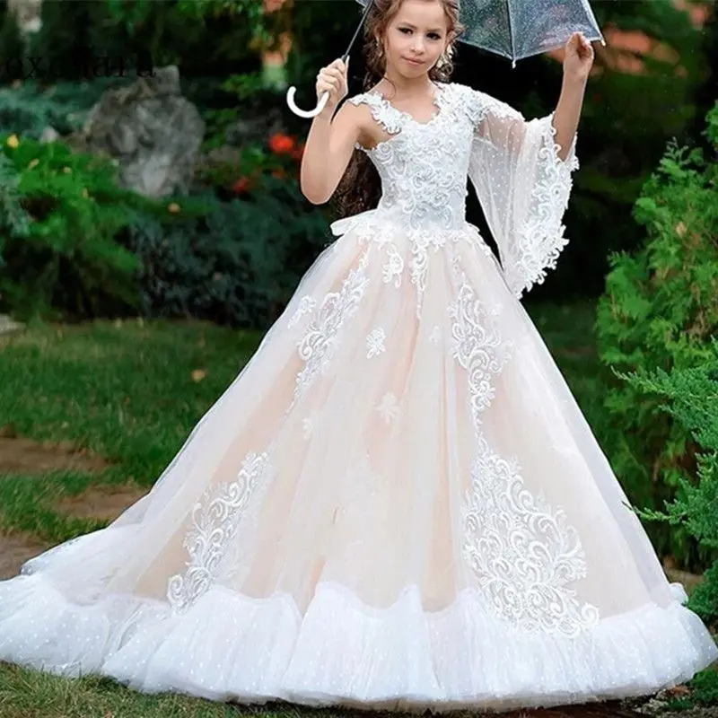 Formal White Lace Flower Girl Dresses for Weddings One Sleeve Princess Kids Evening Party First Communion Appliques Ball Gown
Formal White Lace Flower Girl Dresses for Weddings One Sleeve Princess Kids Evening Party First Communion Appliques Ball Gown