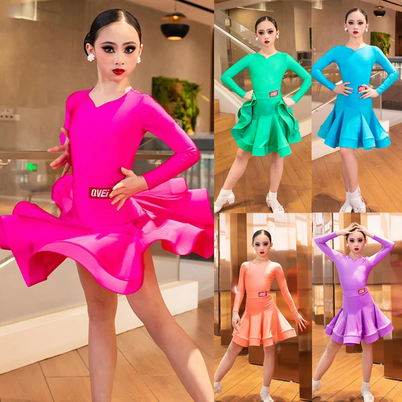 Children National Standard Ballroom Dance Professional Costume Girls Long Sleeves Latin Dance Competition Dress Stage Wear 10580
Children National Standard Ballroom Dance Professional Costume Girls Long Sleeves Latin Dance Competition Dress Stage Wear 10580