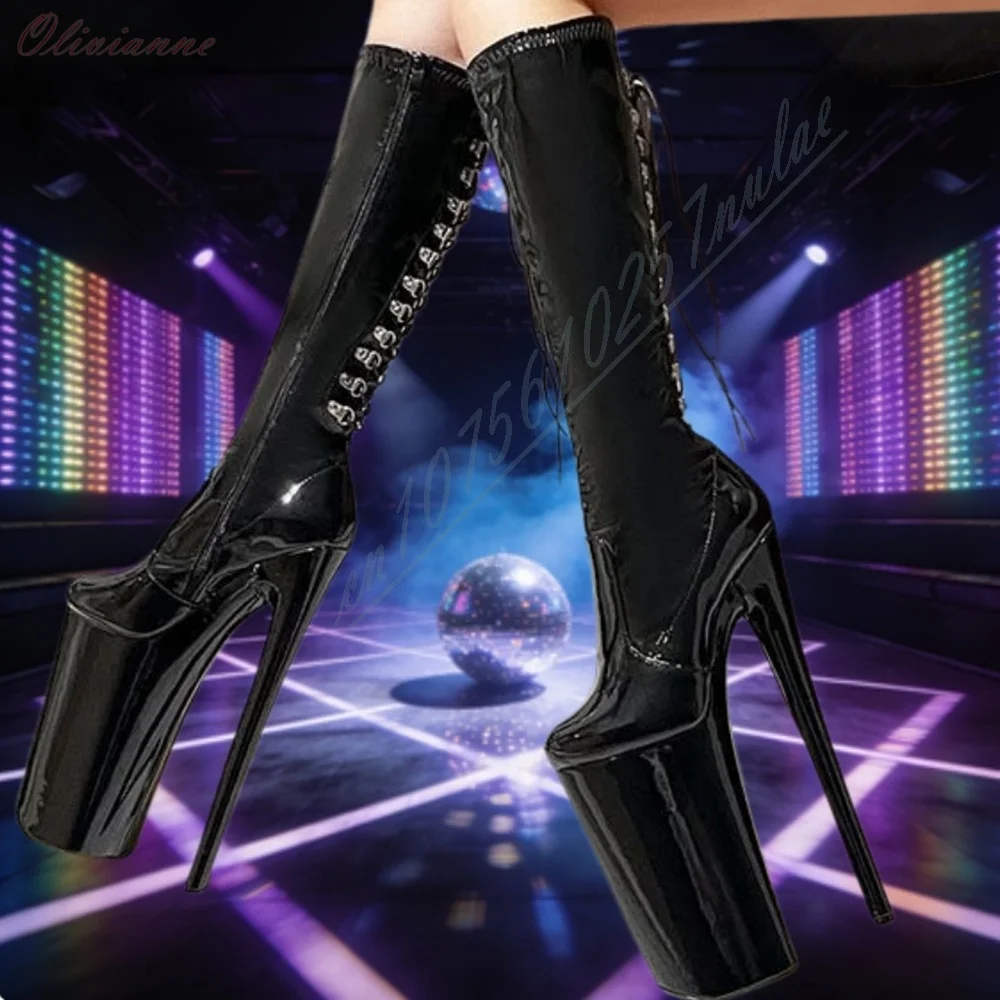 Solid Back Strappy Cross Tied Black Knee High Boots Platform Dance High Heel Super Sexy Boots Shoes for Women Fashion Sexy Shoes
Solid Back Strappy Cross Tied Black Knee High Boots Platform Dance High Heel Super Sexy Boots Shoes for Women Fashion Sexy Shoes