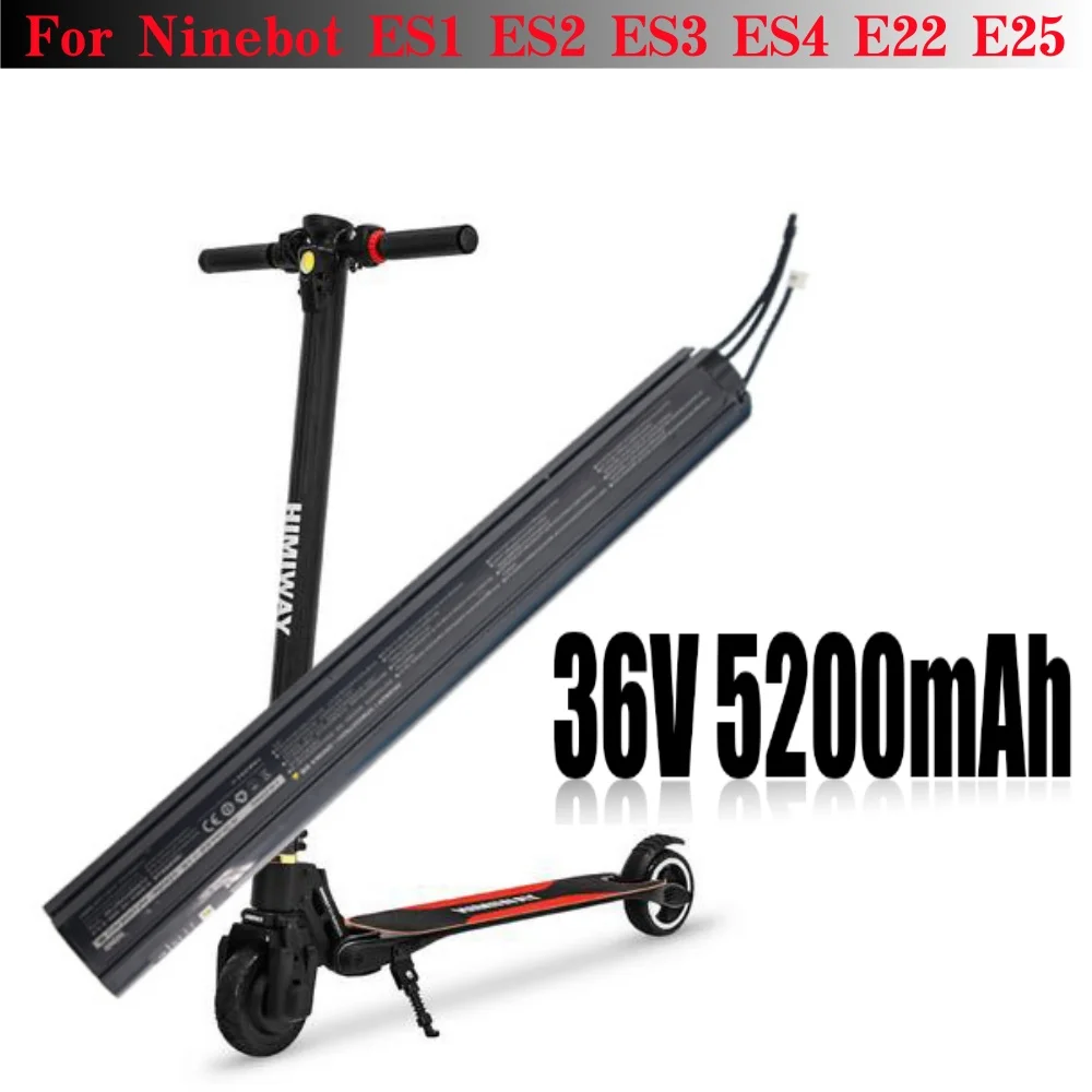 For Ninebot Segway Es1 / ES2 / Es3 / Es4 Scooter 100% New Battery Pack, Suitable 36V 5200mAh
For Ninebot Segway Es1 / ES2 / Es3 / Es4 Scooter 100% New Battery Pack, Suitable 36V 5200mAh