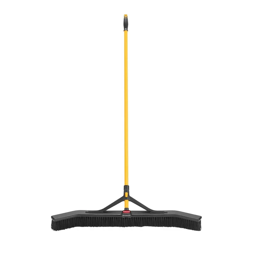 Maximizer 36" Push to Center Push Broom Polyprone ill Black Angled Sides Medium Bristles or Indoor/Outdoor Multi-Surace Use
Maximizer 36" Push to Center Push Broom Polyprone ill Black Angled Sides Medium Bristles or Indoor/Outdoor Multi-Surace Use