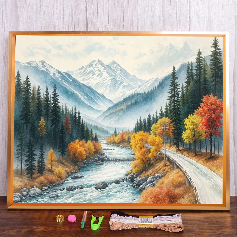 Landscape Snow Mountain River Cross-Stitch Embroidery Patterns Handicraft Painting Sewing Handiwork Counted Wholesale Floss
Landscape Snow Mountain River Cross-Stitch Embroidery Patterns Handicraft Painting Sewing Handiwork Counted Wholesale Floss