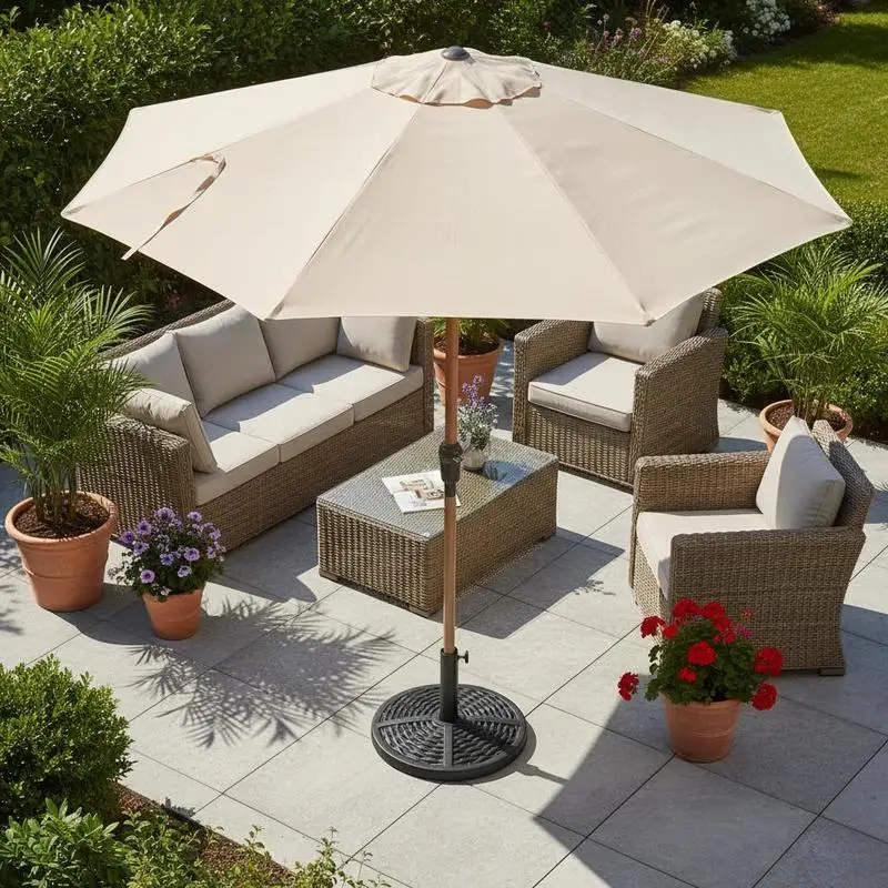Concrete Parasol Stand, Umbrella Stand with Steel Tube, Round Umbrella Holder, for Balcony, Terrace, Garden, Black
Concrete Parasol Stand, Umbrella Stand with Steel Tube, Round Umbrella Holder, for Balcony, Terrace, Garden, Black