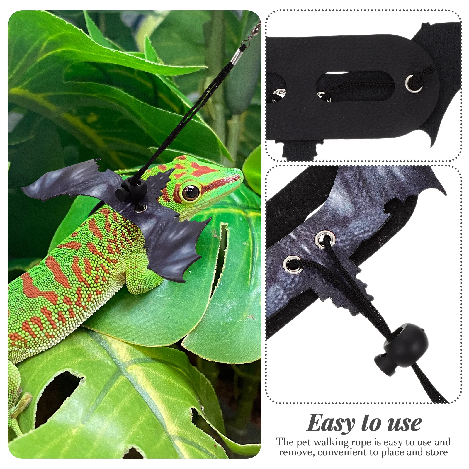 Premium Pet Leash Traction Strap for Lizard Reptiles Bearded Dragon Gecko Adjustable Harness Cloth Rope Outdoor Reptile Pulling
Premium Pet Leash Traction Strap for Lizard Reptiles Bearded Dragon Gecko Adjustable Harness Cloth Rope Outdoor Reptile Pulling