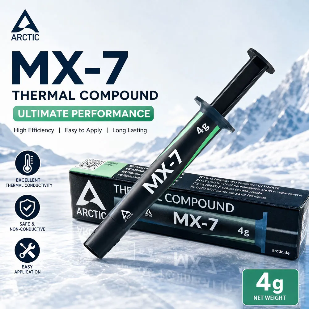 MX-7 4G 8G 2G Thermal Paste for CPU Graphics Cards Laptops Consoles Onductivity Durability Ultimate Performance Thermal Paste
MX-7 4G 8G 2G Thermal Paste for CPU Graphics Cards Laptops Consoles Onductivity Durability Ultimate Performance Thermal Paste