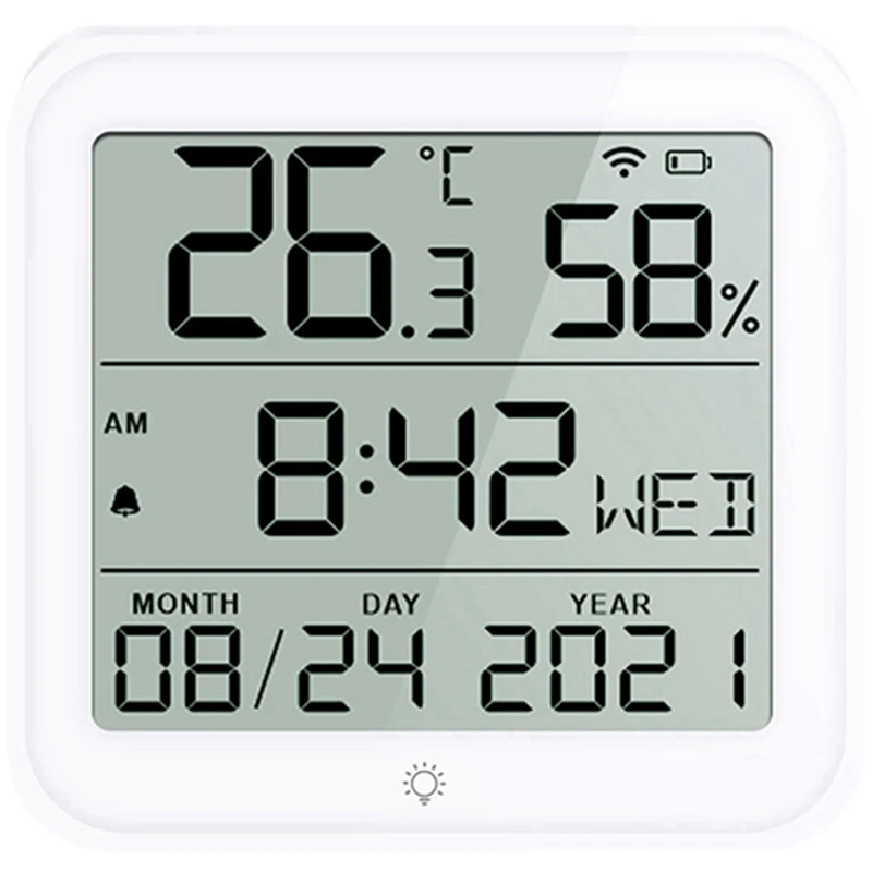 1 PCS Intelligent Temperature And Humidity Clock Temperature And Humidity Clock White
1 PCS Intelligent Temperature And Humidity Clock Temperature And Humidity Clock White