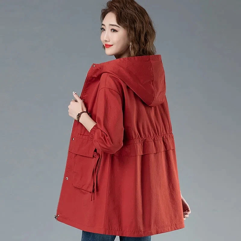 New Spring Autumn Women Trench Coat Size 5XL Hooded Khaki Windbreaker Female Coats Outerwear Gabardina Mujer Mother Clothes
New Spring Autumn Women Trench Coat Size 5XL Hooded Khaki Windbreaker Female Coats Outerwear Gabardina Mujer Mother Clothes
