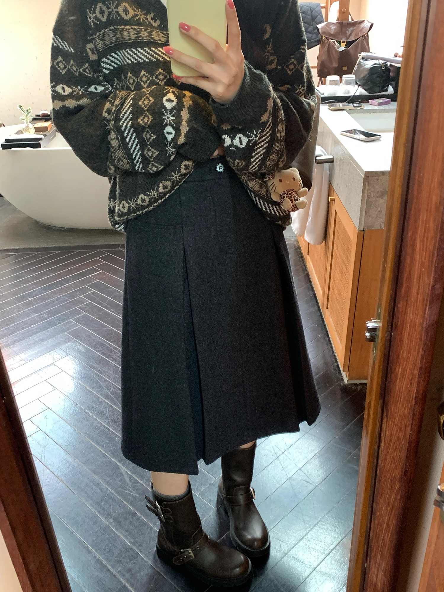 NAZ plus Size Winter Wool Fce Lined Vintage Pleated Skirt Slimming Versatile f Skirt High Waist A-Line Loose Fit Ci C...
NAZ plus Size Winter Wool Fce Lined Vintage Pleated Skirt Slimming Versatile f Skirt High Waist A-Line Loose Fit Ci C...