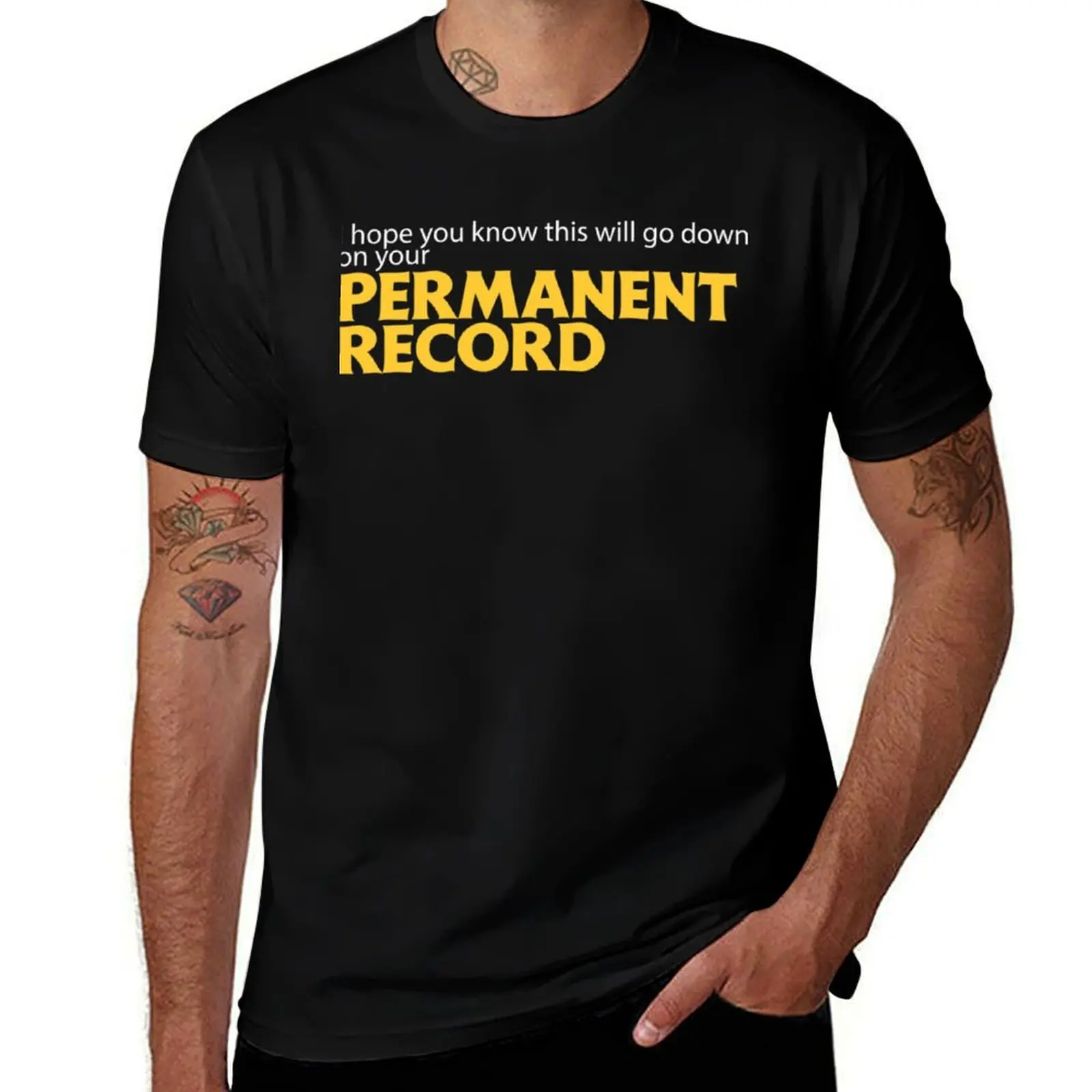 I hope you know this will go down on your Permanent Record T-Shirt korean fashion sports fans black t-shirts for men
I hope you know this will go down on your Permanent Record T-Shirt korean fashion sports fans black t-shirts for men
