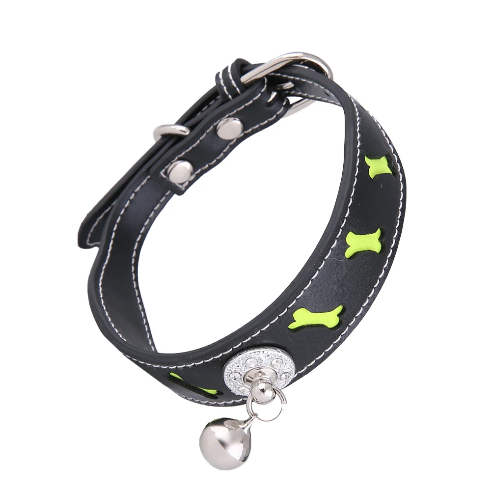 1pc Bone Shape Pet Collar Adjustable PU Reflective Collar Creative Bell Decor Necklace for Pet Cat Dog(Black)
1pc Bone Shape Pet Collar Adjustable PU Reflective Collar Creative Bell Decor Necklace for Pet Cat Dog(Black)