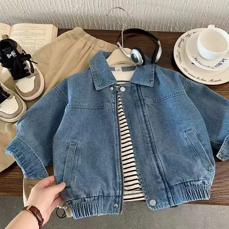 Spring Autumn Jacket New Fashion Boys and Girls Korean All-match Turn-down Collar Unisex Children Coat Kids Shirts
Spring Autumn Jacket New Fashion Boys and Girls Korean All-match Turn-down Collar Unisex Children Coat Kids Shirts