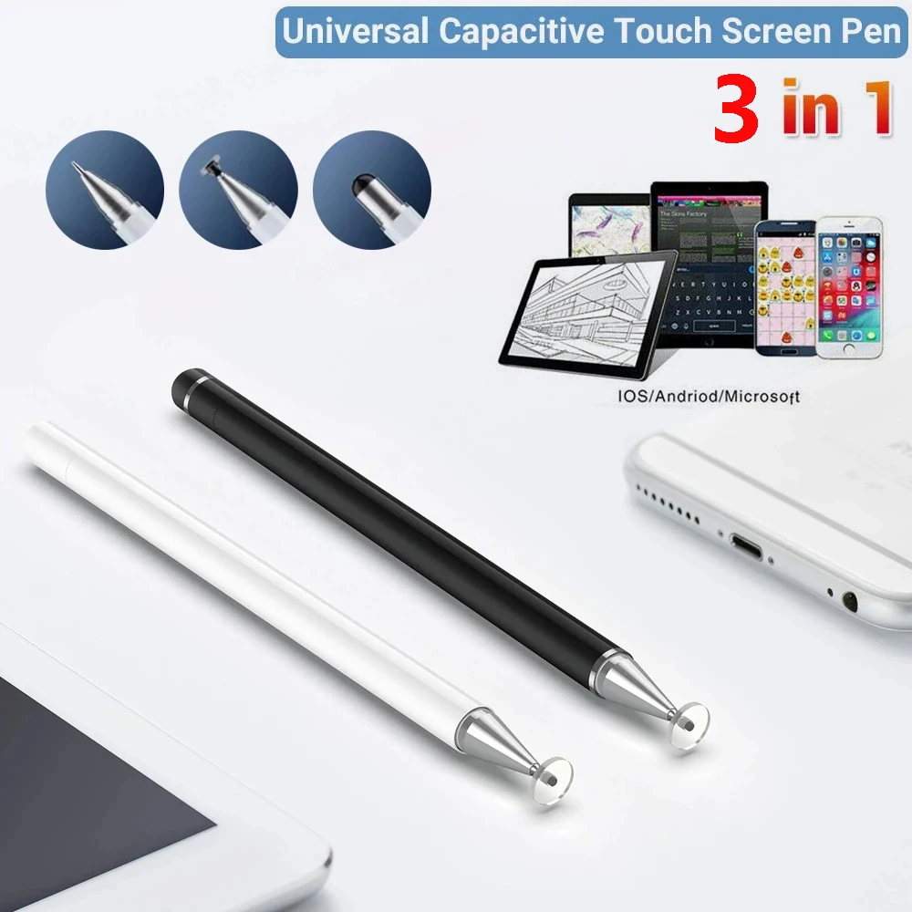 3 in 1 Stylus Pen For iPad Samsung Xiaomi Tablet Smart Phone Apple Pencil For iOS Android Touch Pen Drawing Capacitive Pencil
3 in 1 Stylus Pen For iPad Samsung Xiaomi Tablet Smart Phone Apple Pencil For iOS Android Touch Pen Drawing Capacitive Pencil