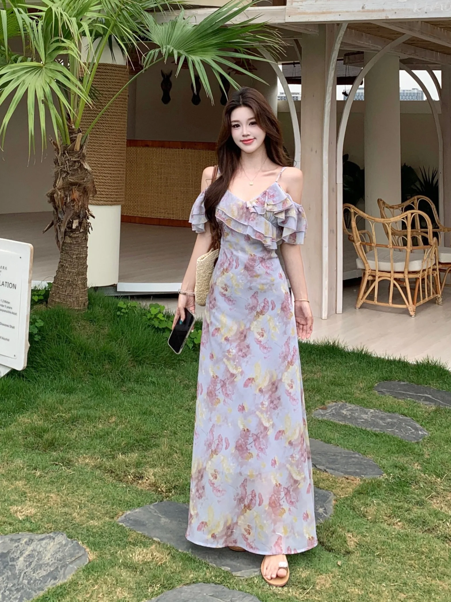 plus Size Floral Print Maxi Dress with Ruffle Hem Belted Slimming Design Korean Style Commute A-Line Skirt Short Sleeve
plus Size Floral Print Maxi Dress with Ruffle Hem Belted Slimming Design Korean Style Commute A-Line Skirt Short Sleeve