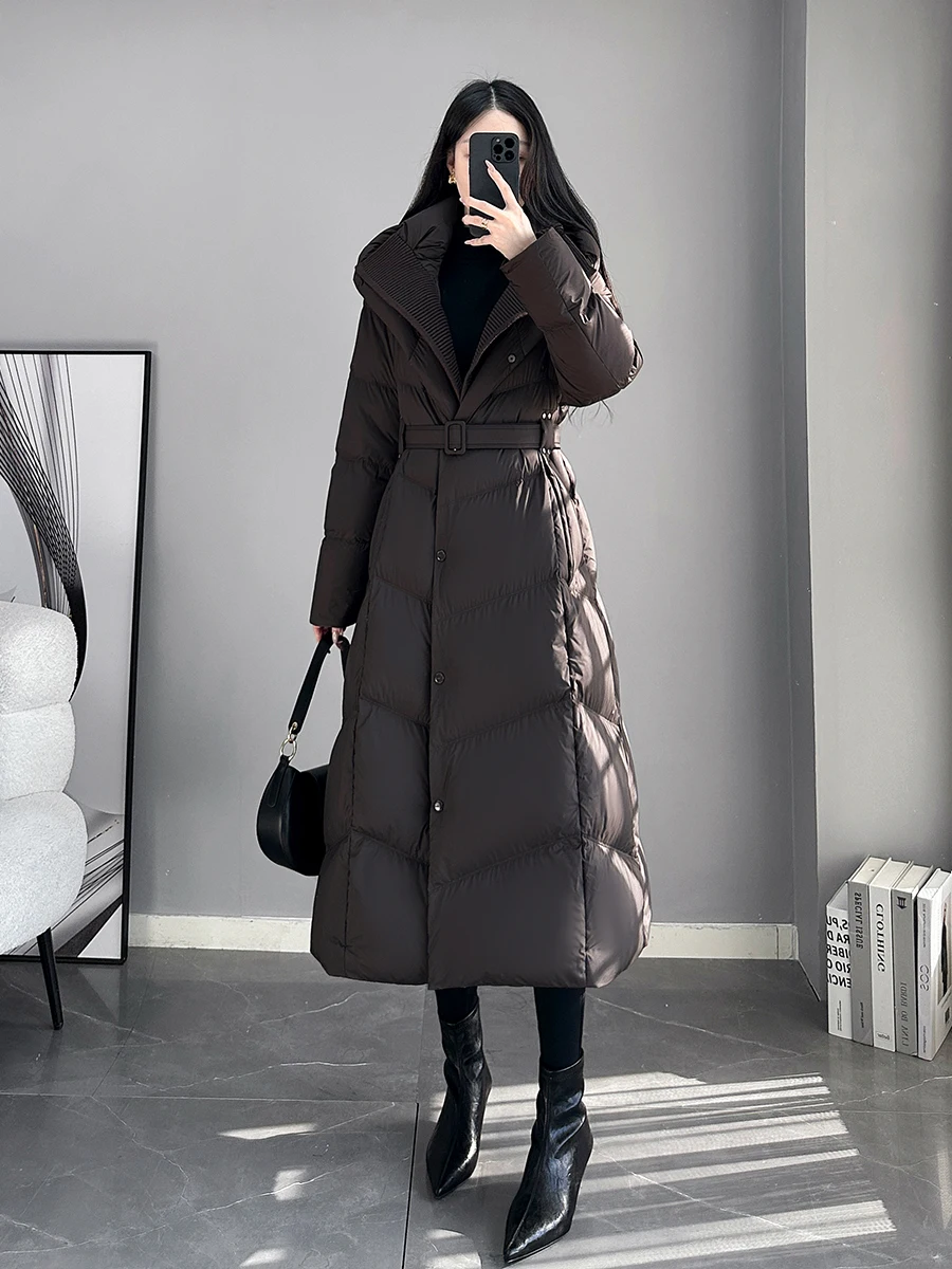 Knee-Length Knitted Thiened down Jaet Women's Winter New Sle Warm Coat Long Sve Commute Sle White Du down Filling
Knee-Length Knitted Thiened down Jaet Women's Winter New Sle Warm Coat Long Sve Commute Sle White Du down Filling