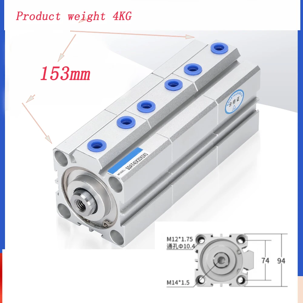 SDA T80Type Bore stroke double acting SDA20 compact air pneumatic piston cylinder Female
SDA T80Type Bore stroke double acting SDA20 compact air pneumatic piston cylinder Female