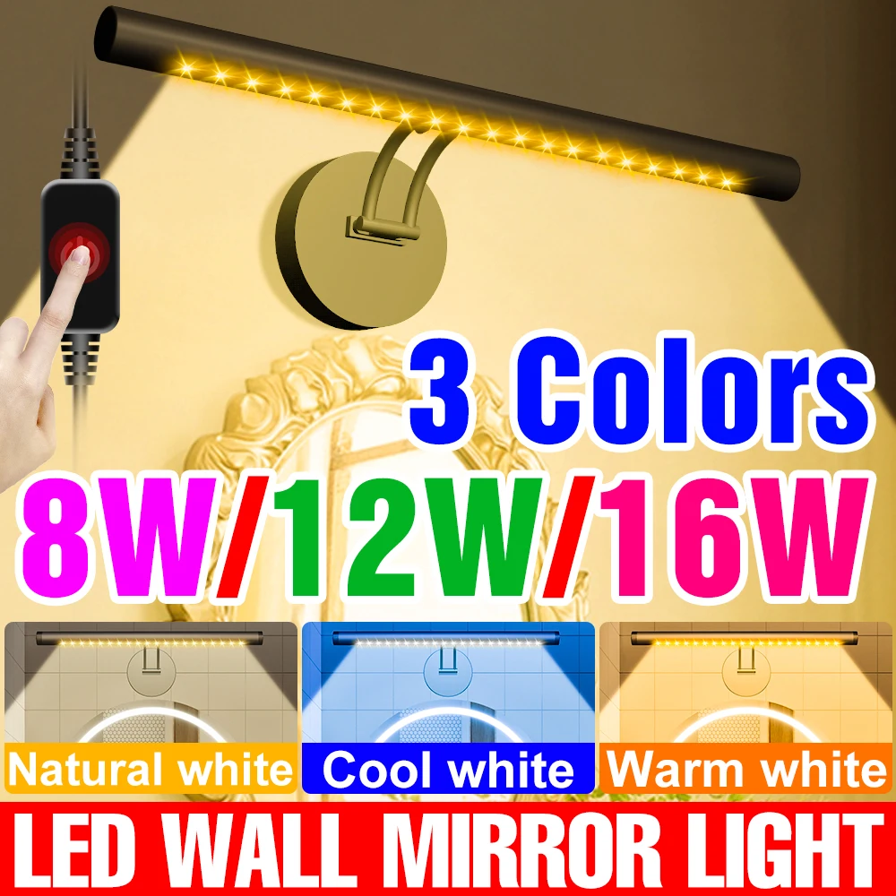 LED Bathroom Lamp Makeup Mirror Light LED Dressing Table Bulb USB Portable 3 Colors Touch DC5V Dimming Vanity For Bedroom Indoor
LED Bathroom Lamp Makeup Mirror Light LED Dressing Table Bulb USB Portable 3 Colors Touch DC5V Dimming Vanity For Bedroom Indoor
