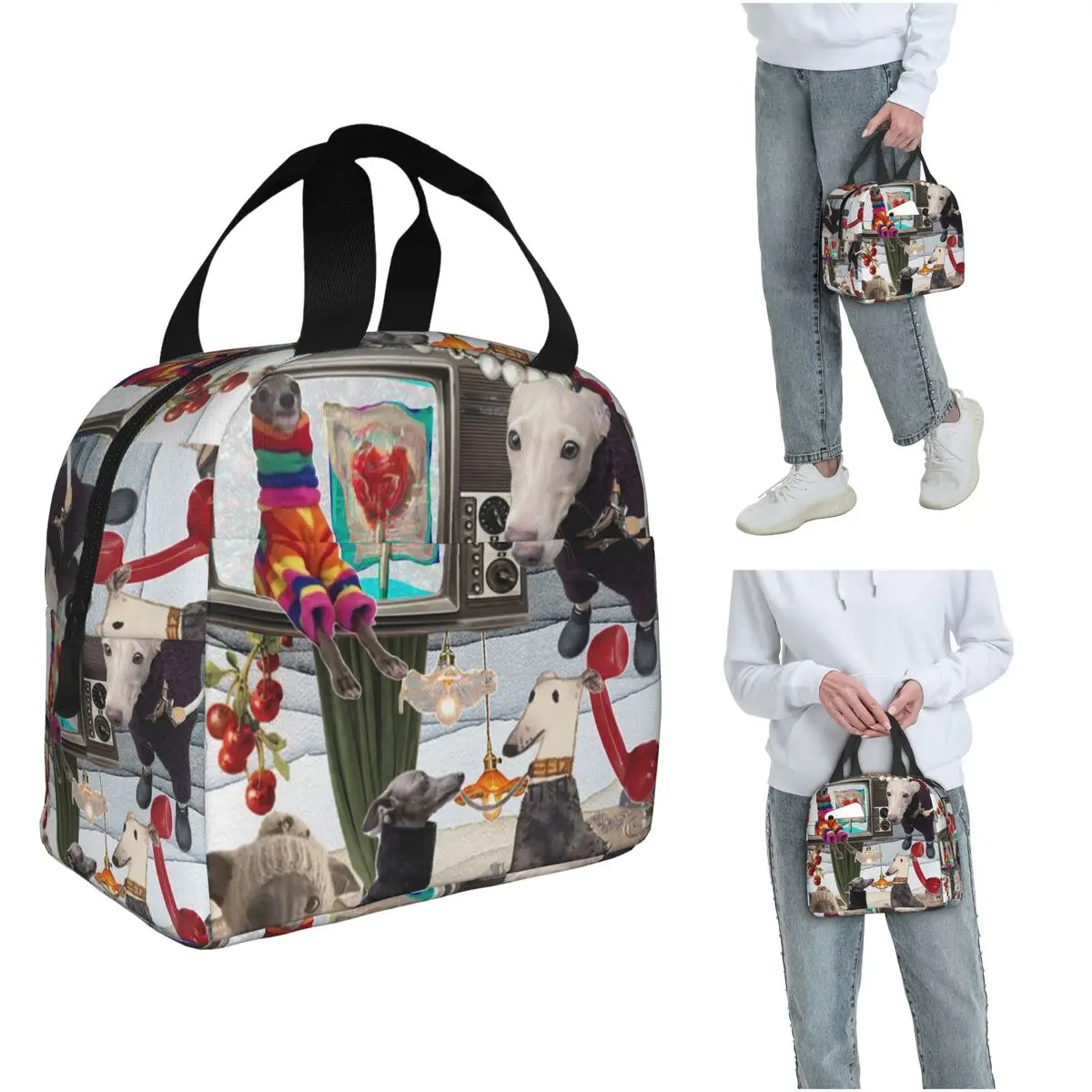 Cute Greyhound Dog Insulated Lunch Bag for Kids School Cooler Thermal Food Box Tote Portable Lunch Boxes Container
Cute Greyhound Dog Insulated Lunch Bag for Kids School Cooler Thermal Food Box Tote Portable Lunch Boxes Container