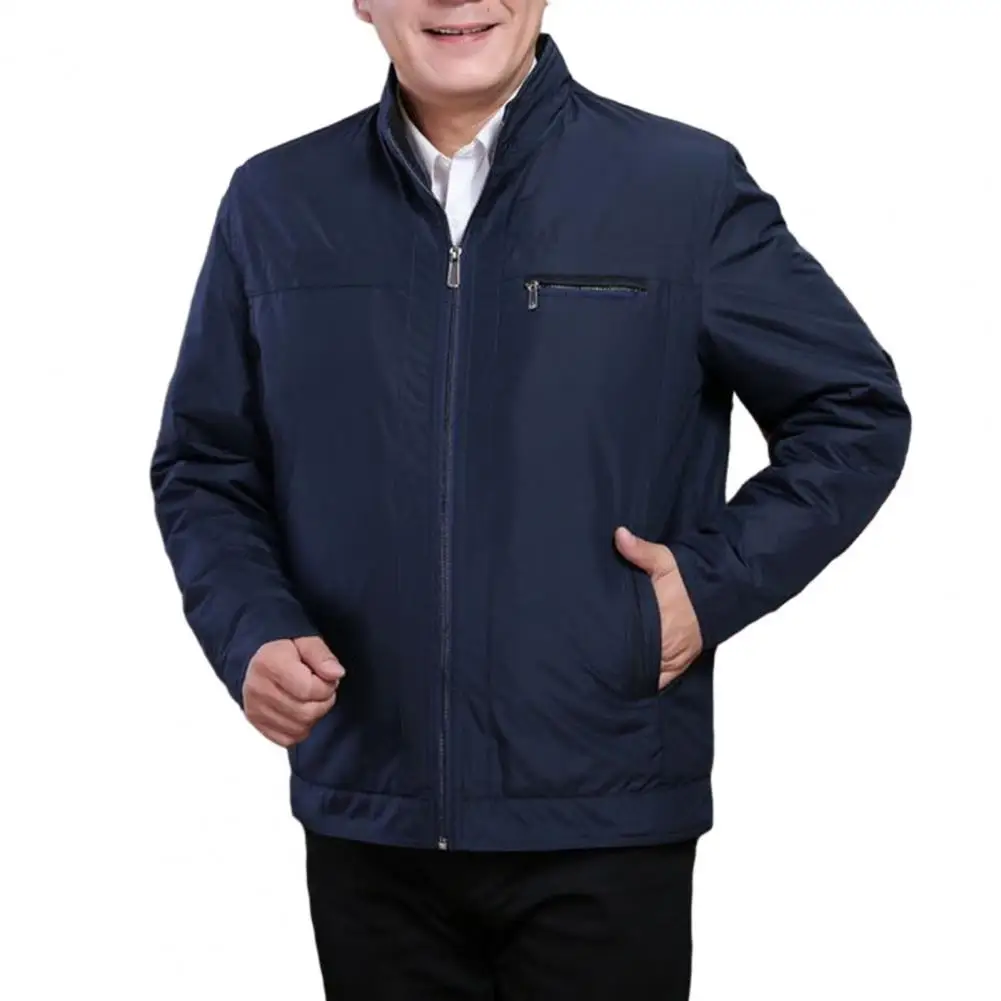 Men Velvet Coat Mid-aged Men's Plush Winter Jacket with Stand Collar Zipper Closure Pockets Solid Color Warm for Cold for Men
Men Velvet Coat Mid-aged Men's Plush Winter Jacket with Stand Collar Zipper Closure Pockets Solid Color Warm for Cold for Men