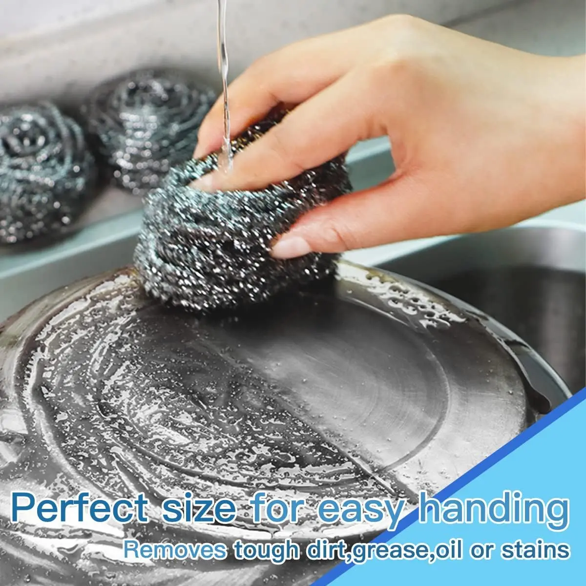 6Pcs Steel Wool Scrubbers - Flexible Scrubber Pads for Cleaning Dishes, Pots, Pans, Grills and Sinks
6Pcs Steel Wool Scrubbers - Flexible Scrubber Pads for Cleaning Dishes, Pots, Pans, Grills and Sinks