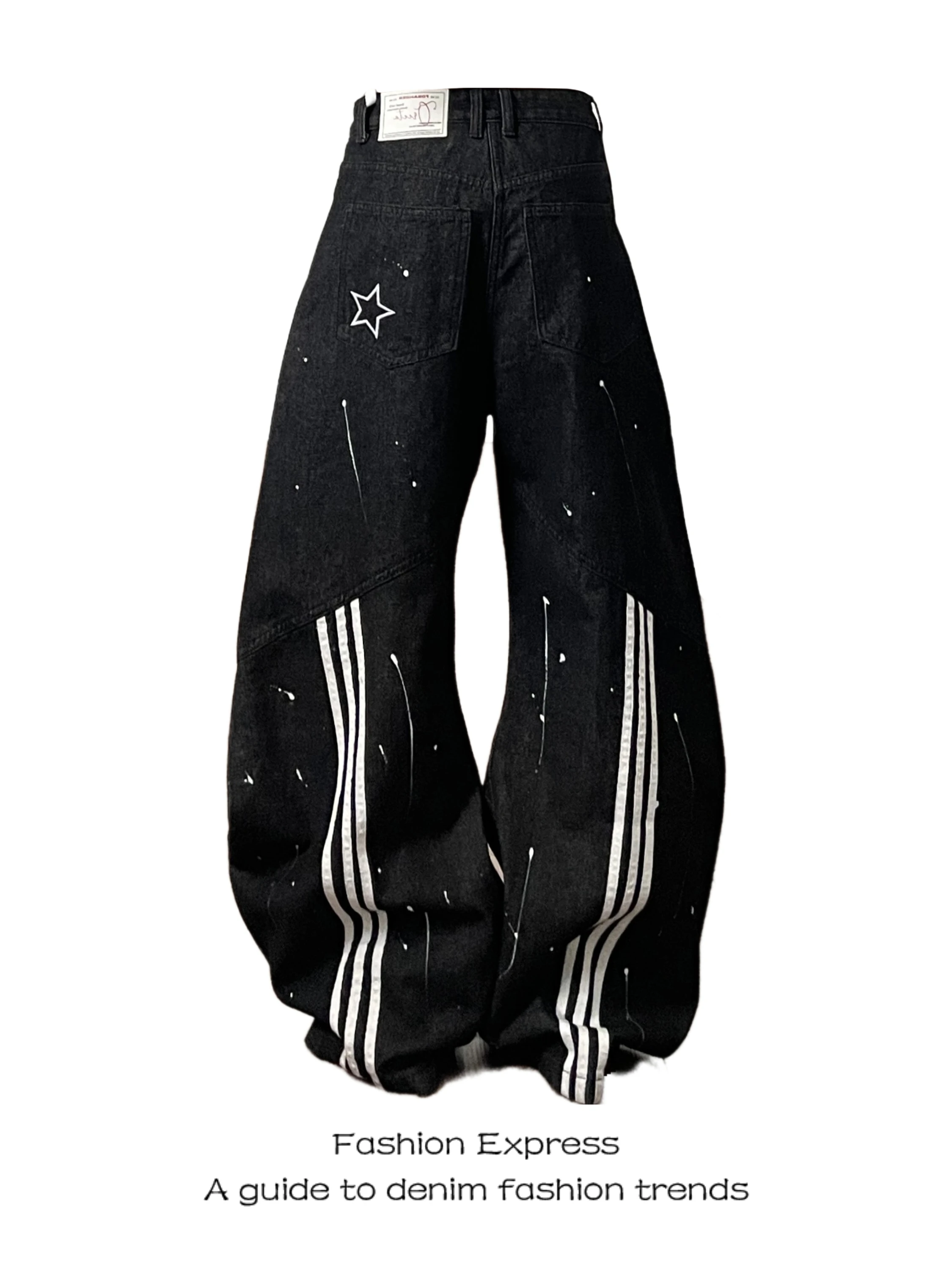Black Denim Pants Women's Spring Autumn American Star Deconstructed Stripe Patchwork Splatter Ink Wide Leg Trendy High Waist ...
Black Denim Pants Women's Spring Autumn American Star Deconstructed Stripe Patchwork Splatter Ink Wide Leg Trendy High Waist ...