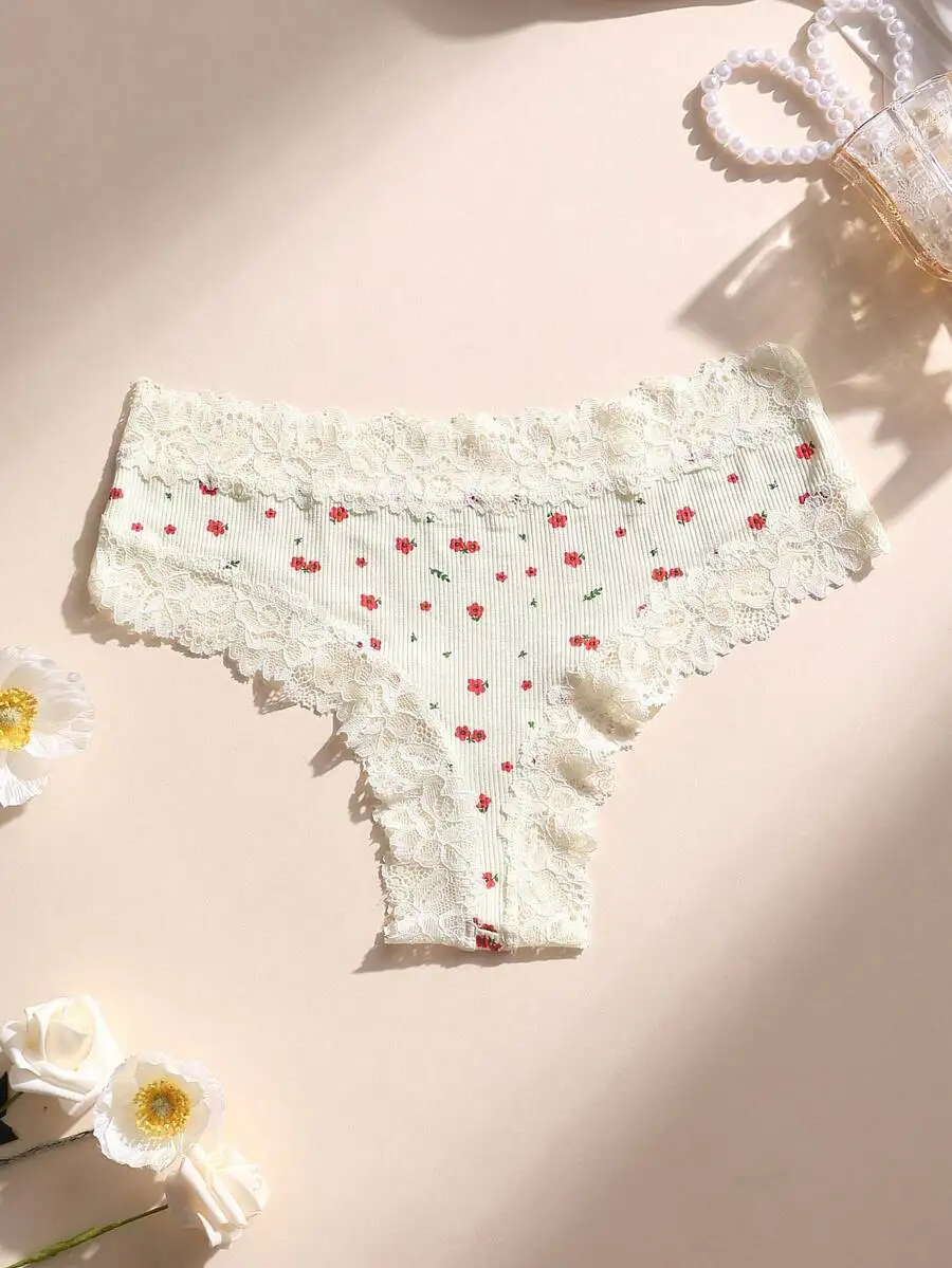 Womens Floral Lace Low-Rise Thong Panties Soft Breathable For Daily Wear
Womens Floral Lace Low-Rise Thong Panties Soft Breathable For Daily Wear