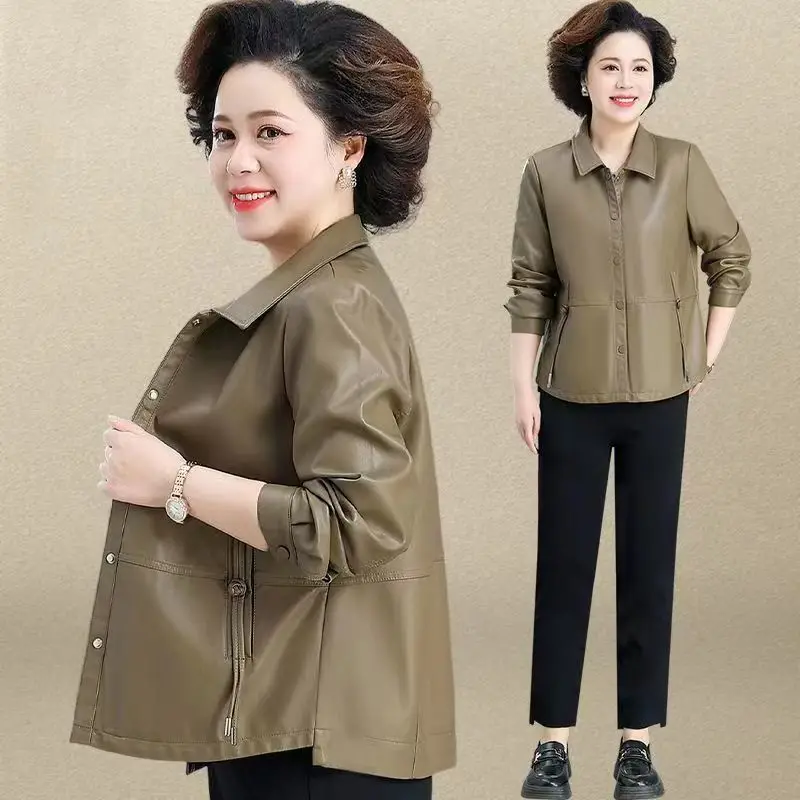 Leather Jacket Women's New Coat Thin Short Leather Jacket Top
Leather Jacket Women's New Coat Thin Short Leather Jacket Top