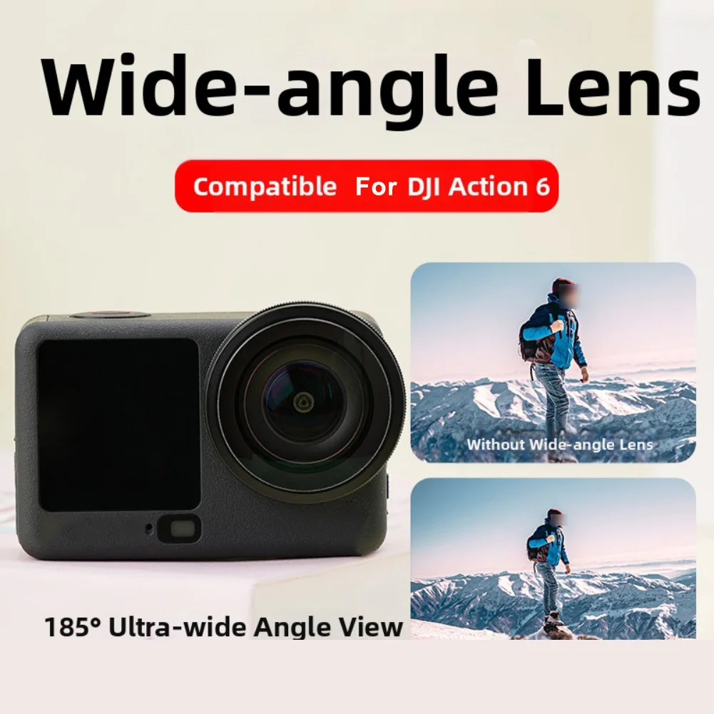 Новый прозрачный широкоугольный объектив для камеры DJI Action 6, расширяющий 185 ° Аксессуары для фотосъемки с сверхширокоугольными линзами, простая установка
Новый прозрачный широкоугольный объектив для камеры DJI Action 6, расширяющий 185 ° Аксессуары для фотосъемки с сверхширокоугольными линзами, простая установка