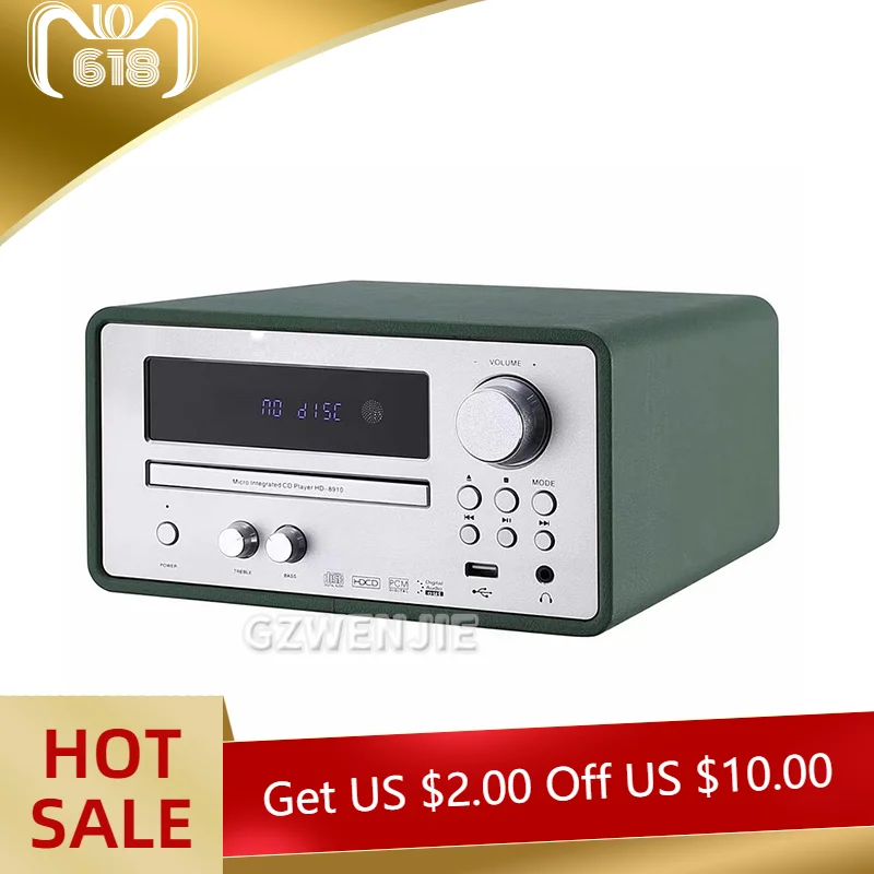 Multi-function CD Player 50W*2 High Power Support DTS-CD DA-CD Format Playback Music Player Bluetooth 5.0 USB Lossless Playback
Multi-function CD Player 50W*2 High Power Support DTS-CD DA-CD Format Playback Music Player Bluetooth 5.0 USB Lossless Playback