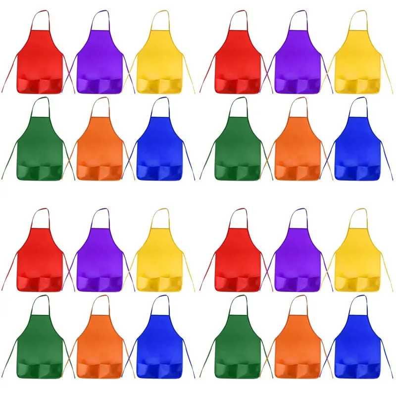 【PARTY DAY】48 Pack 6 Color Kids Aprons Children Painting Aprons Kids Art Smocks With 2 Roomy Pockets (Brushes Not Included)
【PARTY DAY】48 Pack 6 Color Kids Aprons Children Painting Aprons Kids Art Smocks With 2 Roomy Pockets (Brushes Not Included)