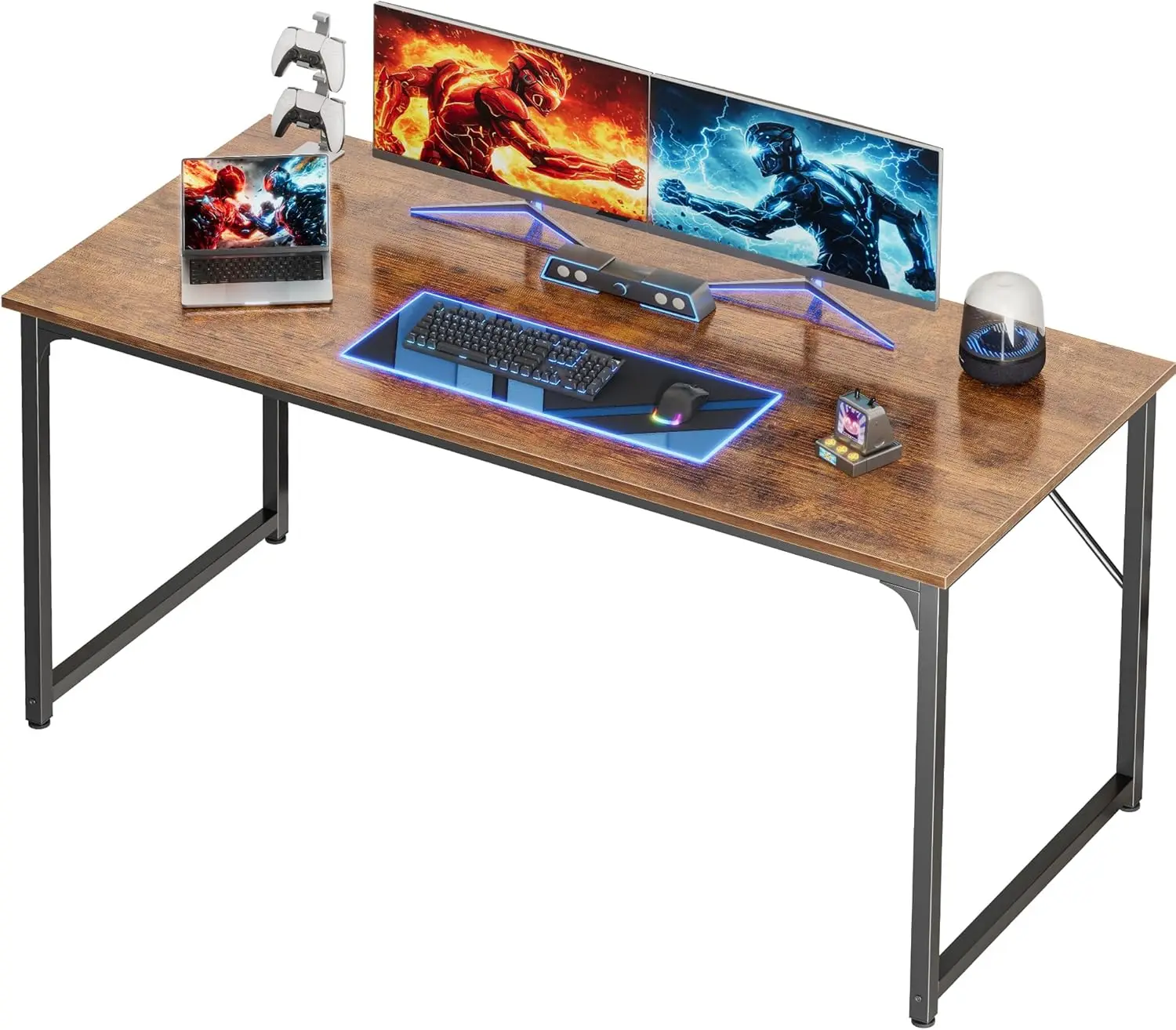 55x24 Inch Computer Desk with Deeper Desktop, Gaming Office Writing Desk for Home, Metal Frame, Rustic Brown
55x24 Inch Computer Desk with Deeper Desktop, Gaming Office Writing Desk for Home, Metal Frame, Rustic Brown